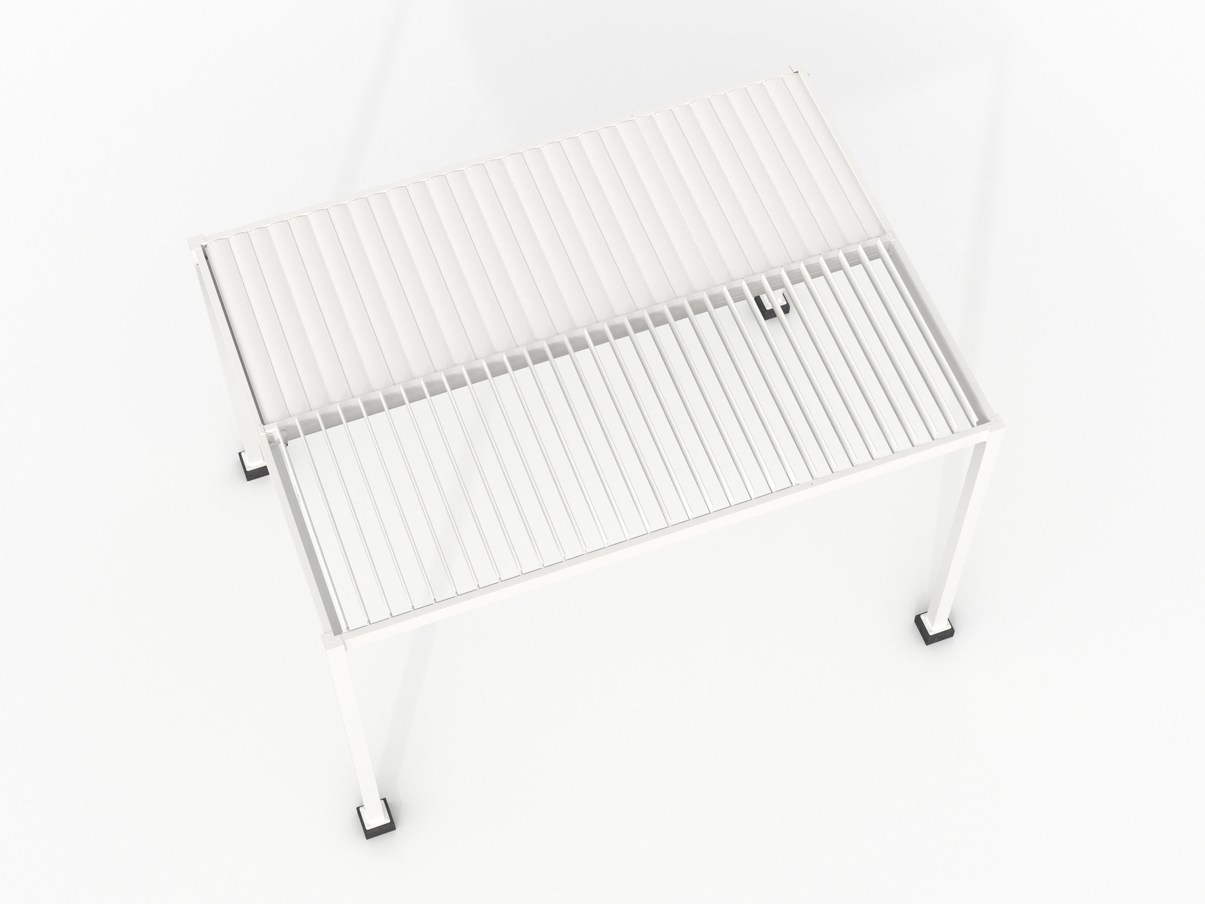 Aluminium Pergola met Lamellen Wit 400 x 300 cm - Afbeelding 3